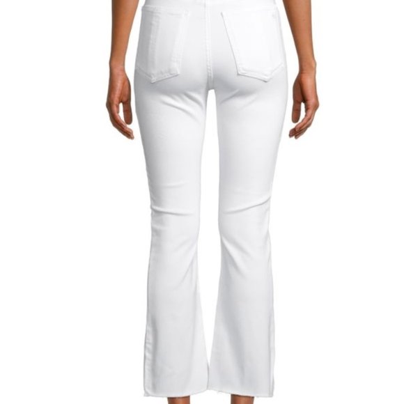 Rag & Bone Nina High-Rise Ankle Crop Flare Jeans White 31/27 EUC - Picture 2 of 14